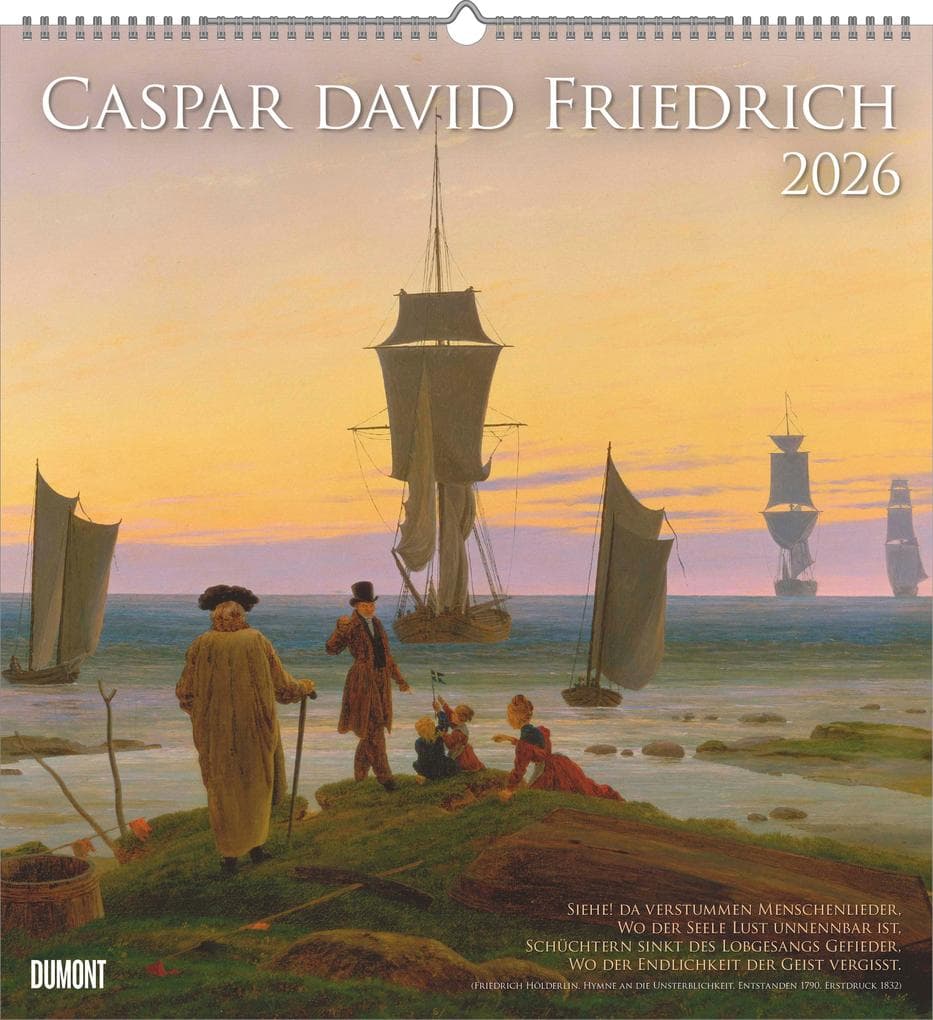 Caspar David Friedrich 2026 - Kunst-Kalender - Wand-Kalender - 45x48