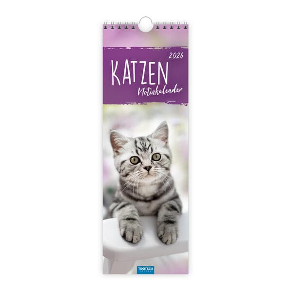 Trötsch Streifenkalender Katzen 2026 Notizkalender