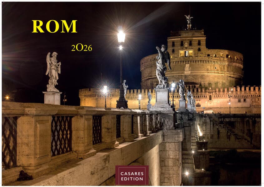 Rom Kalender 2026 - Wandkalender | Fotokalender Italien 24x35 cm - mit den schönsten Motiven der Ewigen Stadt | Kolosseum, Petersdom, Tiber, Pantheon.