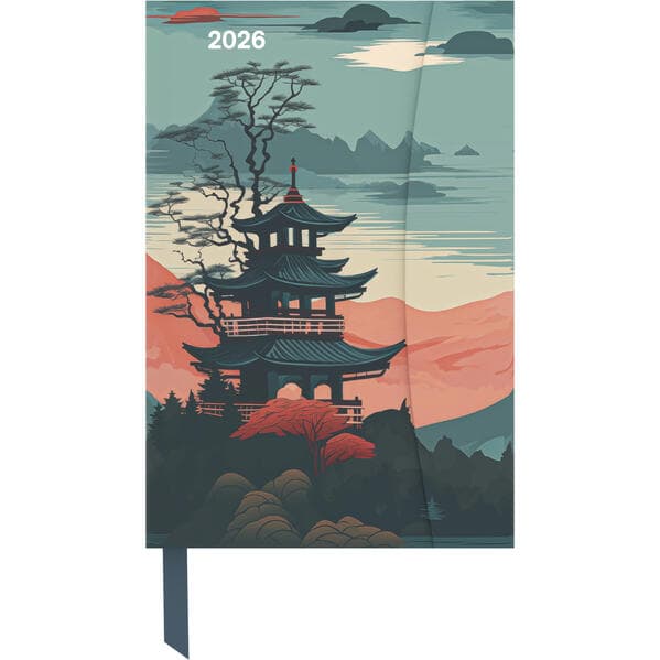 Japanese Papers 2026 - Diary - Buchkalender - Taschenkalender - 10x15