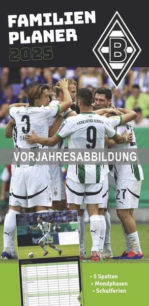 Borussia Mönchengladbach 2026 - Fanplaner - Fan-Kalender - Fußball-Kalender - 22x45 - Sport