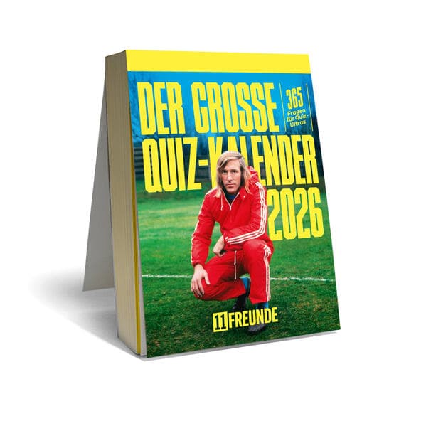 Der große 11FREUNDE Quiz-Kalender 2026 - 365 Fragen für Quiz-Ultras Tagesabreißkalender mit Aufsteller-Funktion - 11,8x15,9 - Tischkalender