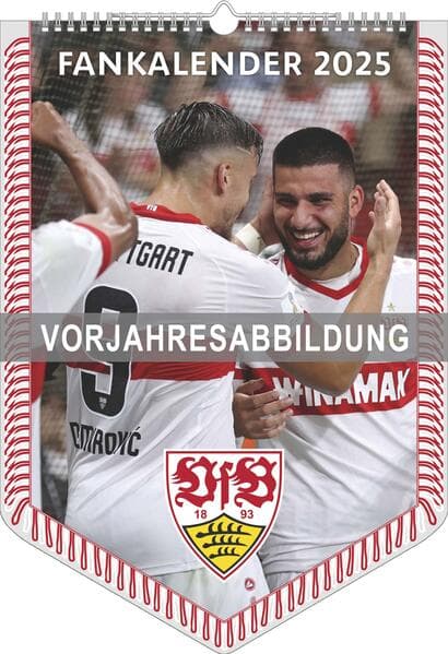 VfB Stuttgart 2026 - Bannerkalender - Fan-Kalender - Fußball-Kalender - 29,7x42 - Sport