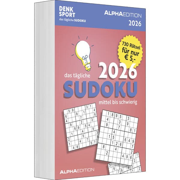 Das tägliche Sudoku 2026 - Tagesabreißkalender -14,8x21,0 - Rätselkalender - Knobelkalender