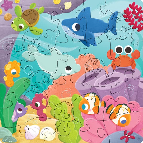 Kinderpuzzle 22 Teile - Farbenspiel der Meere