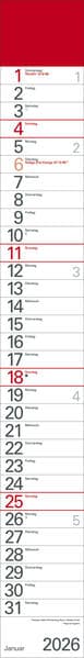 Streifenplaner Rot 2026