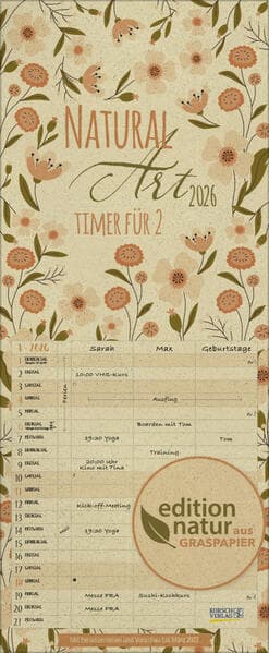 Natural Art Timer für 2 Graspapier 2026