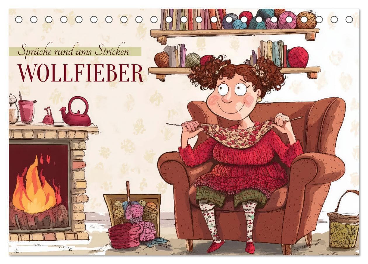 Wollfieber (Tischkalender 2026 DIN A5 quer), CALVENDO Monatskalender