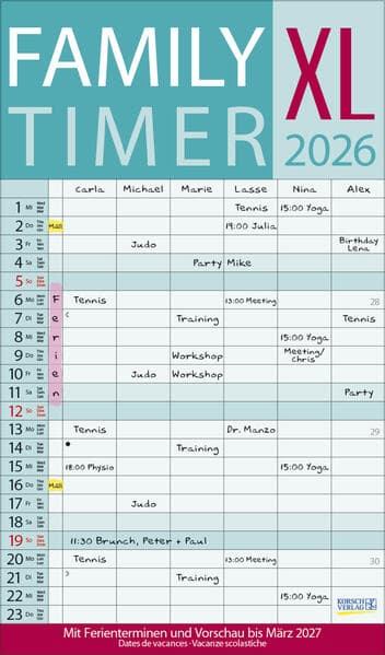 XL Family Timer 2026
