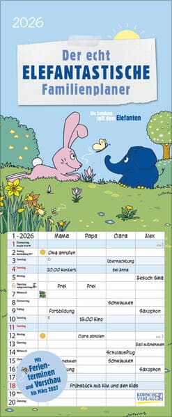 Der echt elefantastische Familienplaner 2026