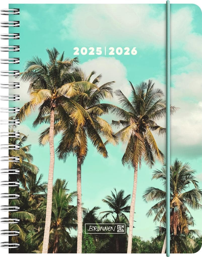 BRUNNEN Schülerkalender (2025/2026) "Tropical", 2 Seiten = 1 Woche, A6, 208 Seiten, PP-Umschlag, mehrfarbig
