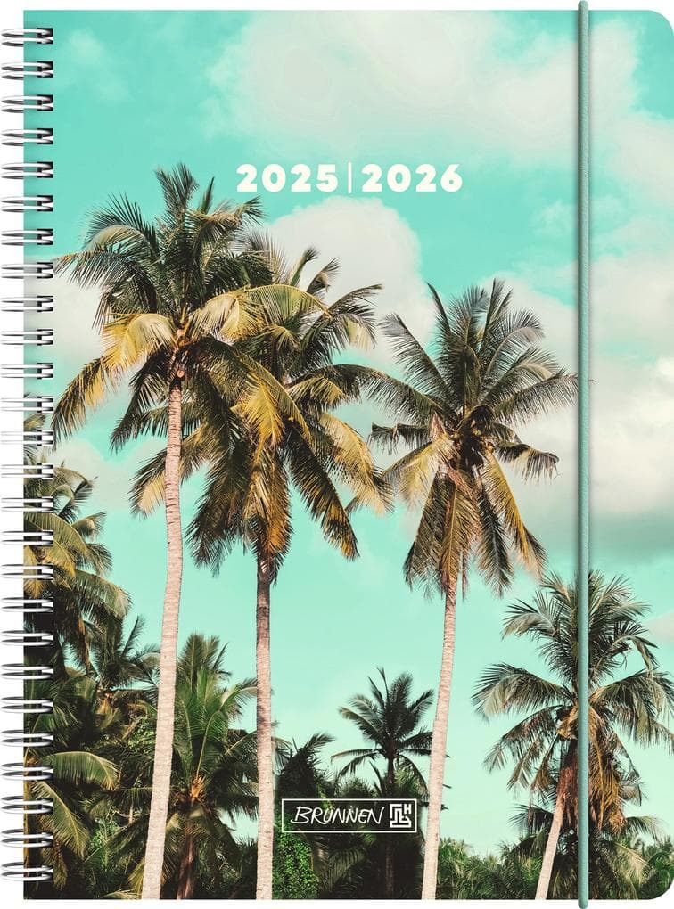 BRUNNEN Schülerkalender (2025/2026) "Tropical", 2 Seiten = 1 Woche, A5, 208 Seiten, PP-Umschlag, mehrfarbig