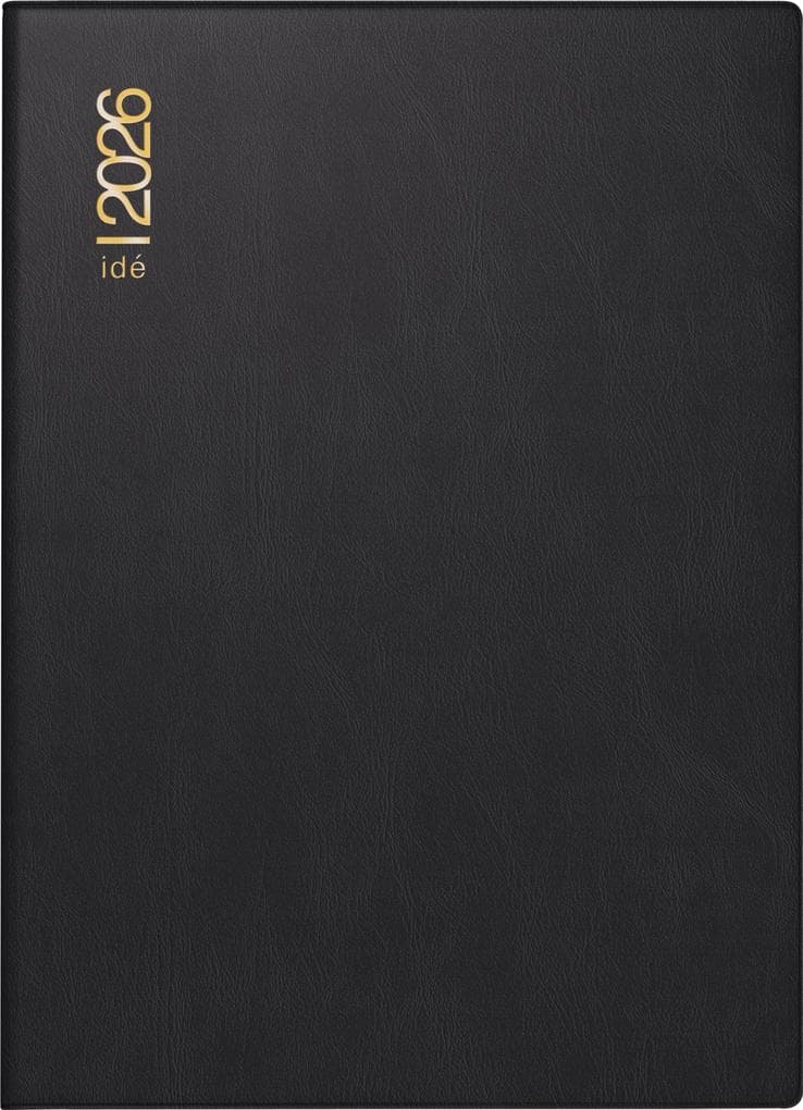 rido/idé 7013202906 | Taschenkalender Mod. perfect/Technik I 2026 | A6, Kunststoff, schwarz