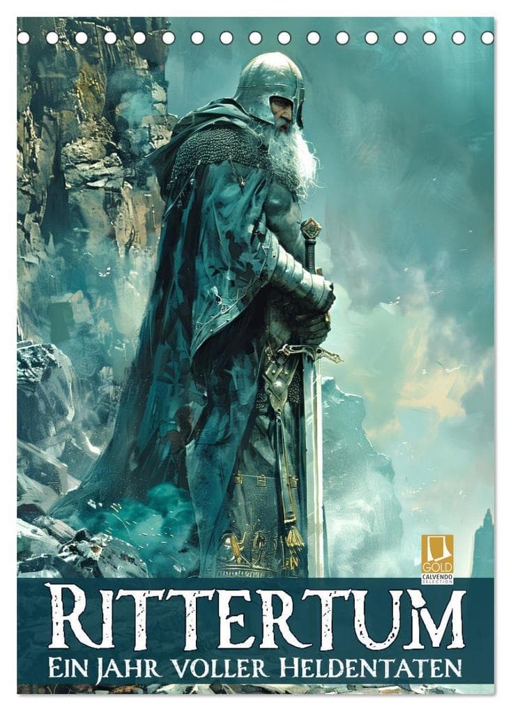 Rittertum - ein Jahr voller Heldentaten (Tischkalender 2026 DIN A5 hoch), CALVENDO Monatskalender