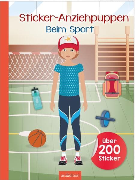 Sticker-Anziehpuppen - Beim Sport