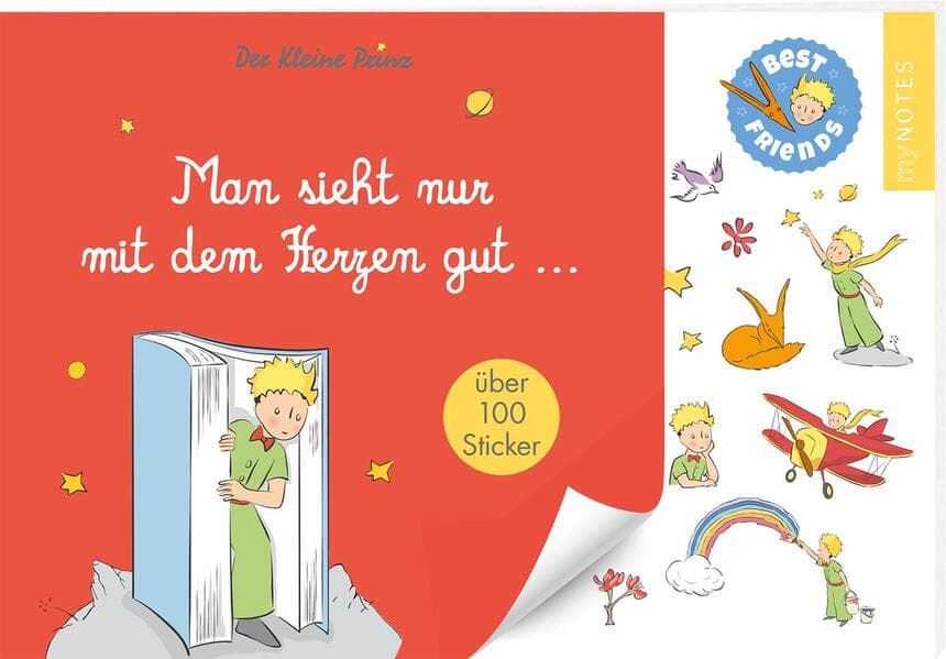 myNOTES Papeterie: Der Kleine Prinz Stickerheft
