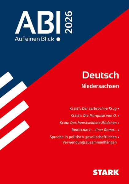 STARK Deutsch - Abi - Auf einen Blick! 2026 Niedersachsen