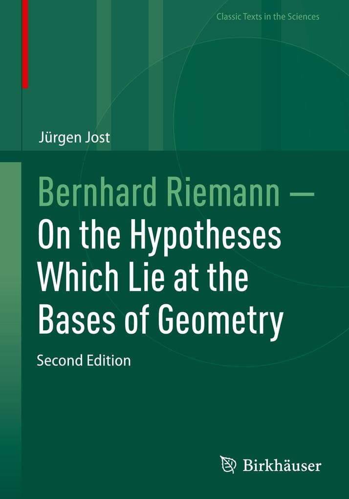 Bernhard Riemann - On the Hypotheses Which Lie at the Bases of Geometry