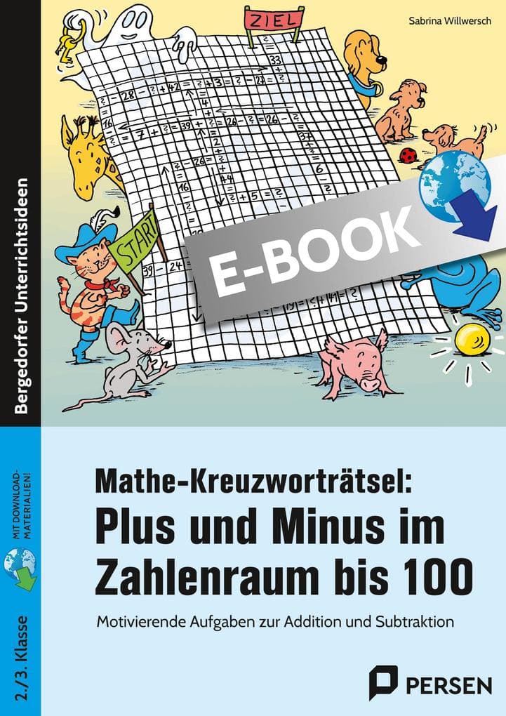 Mathe-Kreuzworträtsel: Plus und Minus ZR bis 100