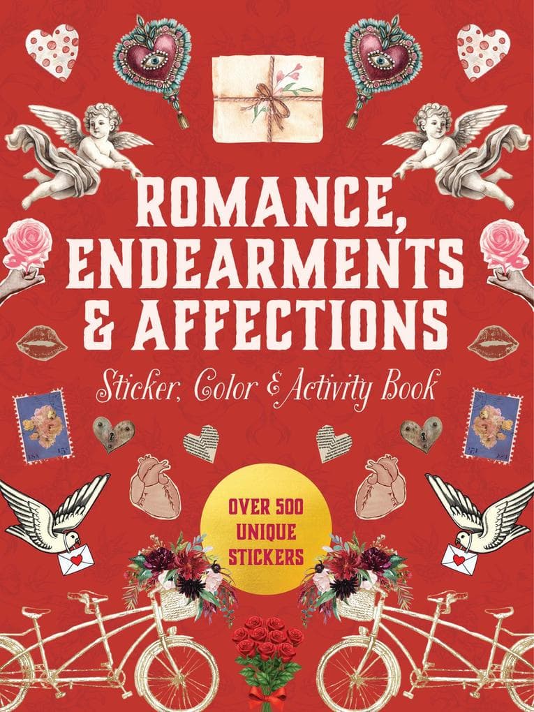 Romance, Endearments & Affections Sticker, Color & Activity Book
