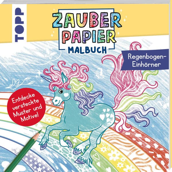 Zauberpapier Malbuch Regenbogen-Einhörner