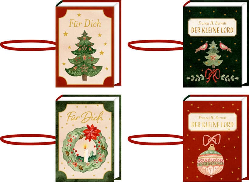 Anhänger-Bücher - Frohe Weihnachten