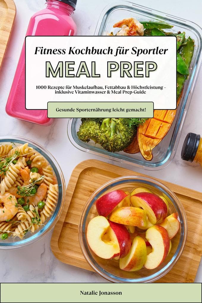Meal Prep Fitness Kochbuch für Sportler: 1000 Rezepte für Muskelaufbau, Fettabbau & Höchstleistung - inkl. Vitaminwasser & Meal Prep-Guide (Gesunde Sporternährung leicht gemacht!)