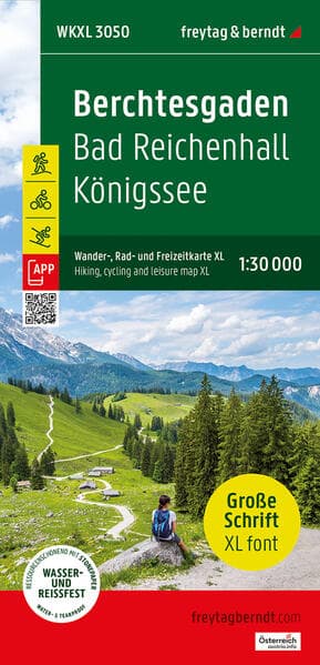 freytag & berndt Wanderkarte WKXL 3050 Berchtesgaden XL, Bad Reichenhall - Königssee 1:30.000