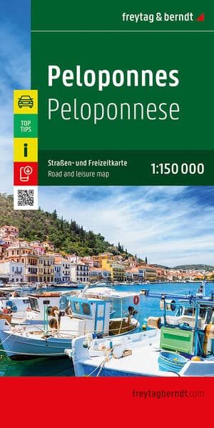 Peloponnes, Straßen- und Freizeitkarte 1:150.000, freytag & berndt