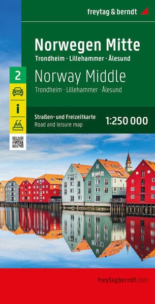 Norwegen Mitte, Straßen- und Freizeitkarte 1:250.000, freytag & berndt