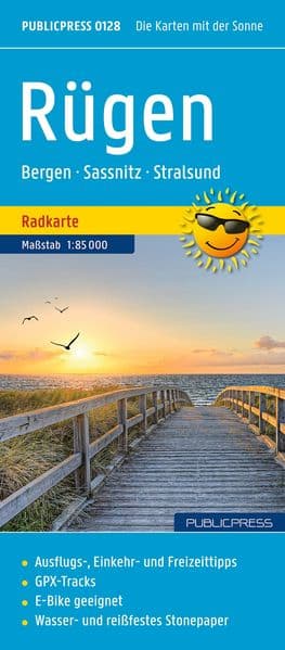 Rügen, Radkarte 1:85.000, Publicpress
