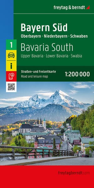 Bayern Süd, Straßen- und Freizeitkarte 1:200.000, freytag & berndt