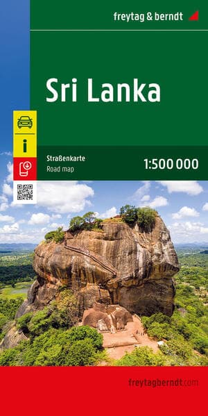 Sri Lanka, Straßenkarte 1:500.000, freytag & berndt
