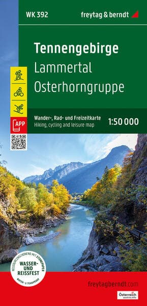 freytag & berndt Wanderkarte Tennengebirge - Lammertal - Osterhorngruppe 1:50.000