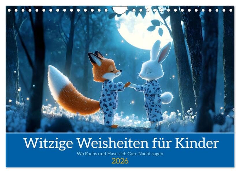Witzige Weisheiten für Kinder (Wandkalender 2026 DIN A4 quer), CALVENDO Monatskalender