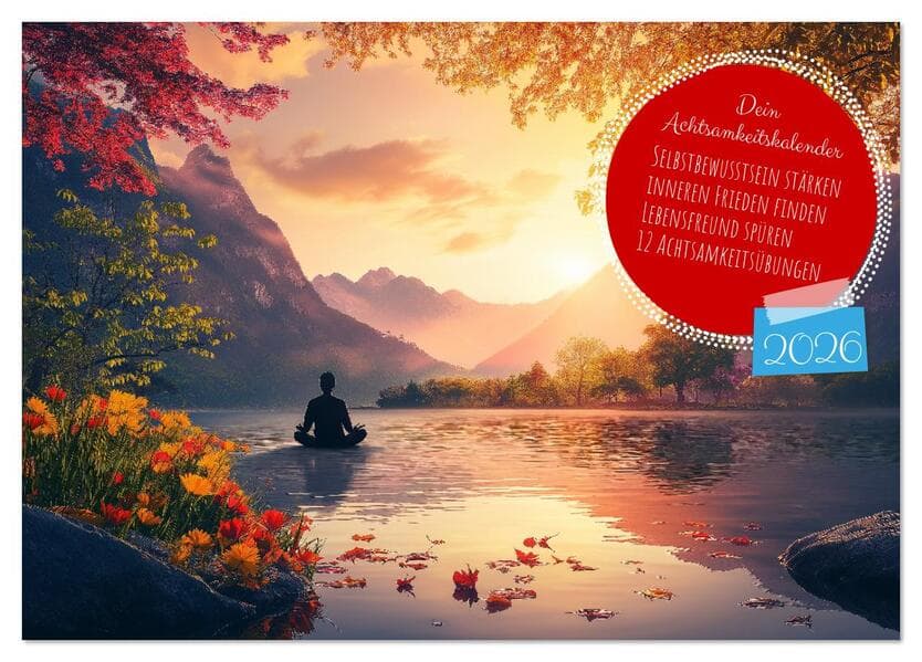 Dein Achtsamkeitskalender (Tischkalender 2026 DIN A5 quer), CALVENDO Monatskalender