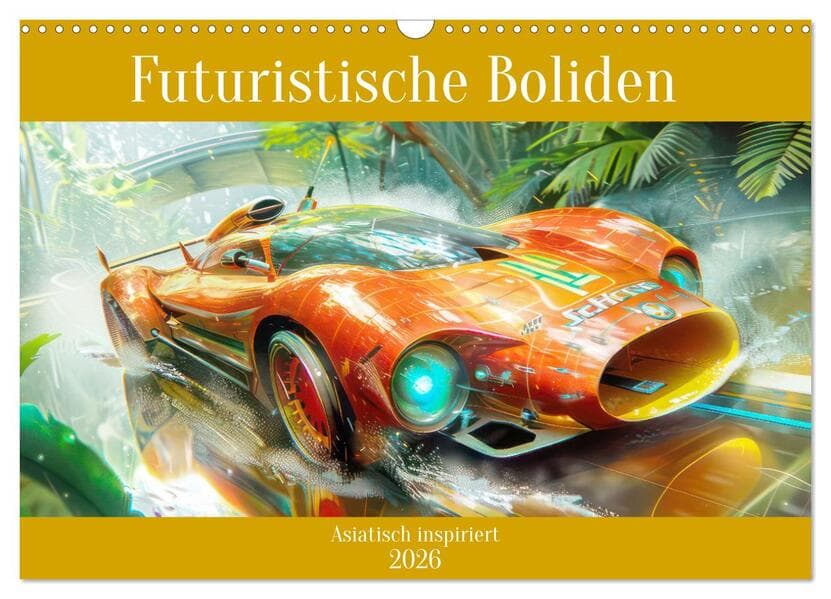Futuristische Boliden - Asiatisch inspiriert (Wandkalender 2026 DIN A3 quer), CALVENDO Monatskalender