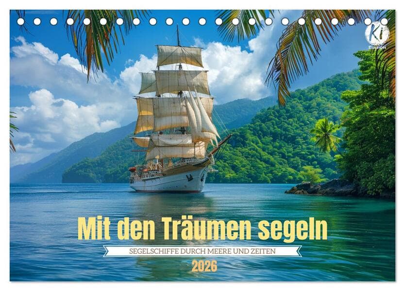 Mit den Träumen segeln (Tischkalender 2026 DIN A5 quer), CALVENDO Monatskalender
