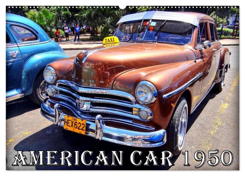 AMERICAN CAR 1950 (Wandkalender 2026 DIN A2 quer), CALVENDO Monatskalender