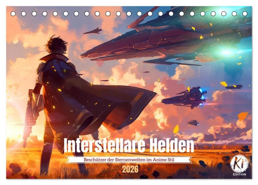 Interstellare Helden (Tischkalender 2026 DIN A5 quer), CALVENDO Monatskalender