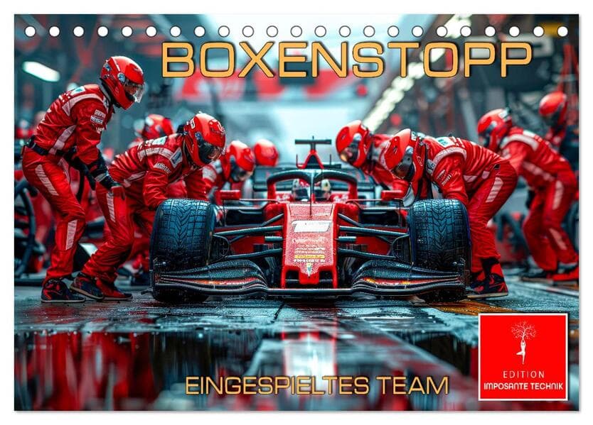 Boxenstopp - eingespieltes Team (Tischkalender 2026 DIN A5 quer), CALVENDO Monatskalender