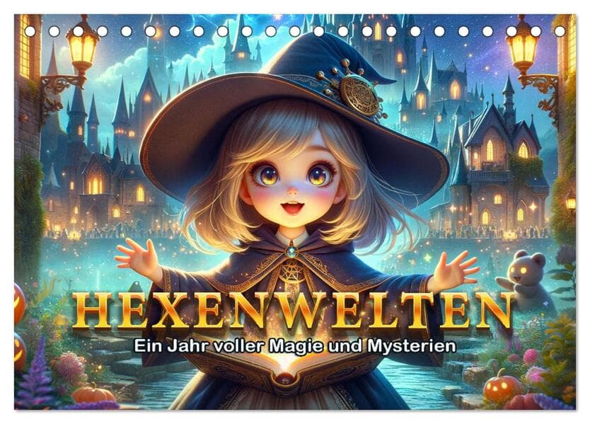 Hexenwelten: Ein Jahr voller Magie und Mysterien (Tischkalender 2026 DIN A5 quer), CALVENDO Monatskalender
