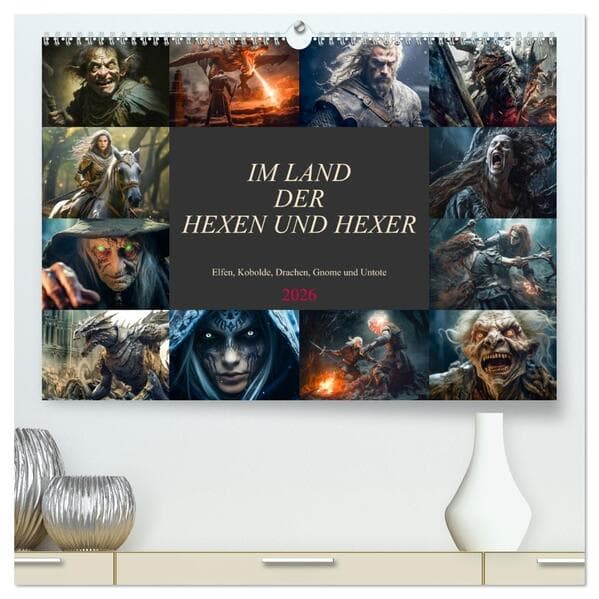 Im Land der Hexen und Hexer (hochwertiger Premium Wandkalender 2026 DIN A2 quer), Kunstdruck in Hochglanz