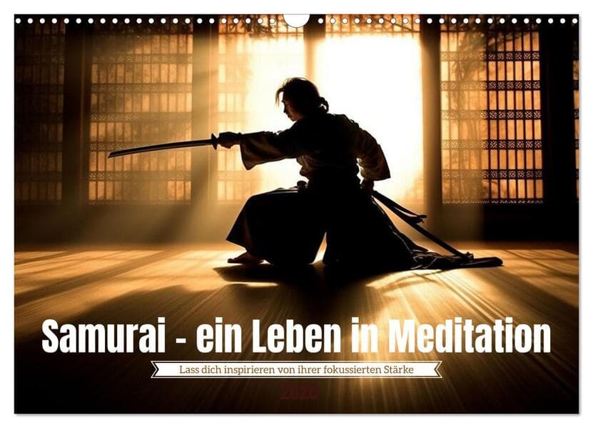 Samurai - ein Leben in Meditation (Wandkalender 2026 DIN A3 quer), CALVENDO Monatskalender