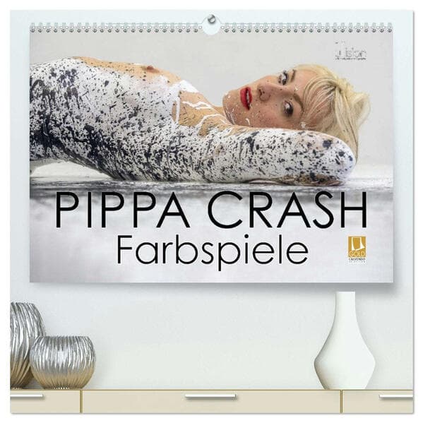 PIPPA CRASH - Farbspiele (hochwertiger Premium Wandkalender 2026 DIN A2 quer), Kunstdruck in Hochglanz