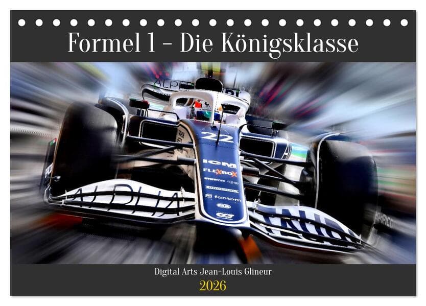 Formel 1 - Die Königsklasse (Tischkalender 2026 DIN A5 quer), CALVENDO Monatskalender
