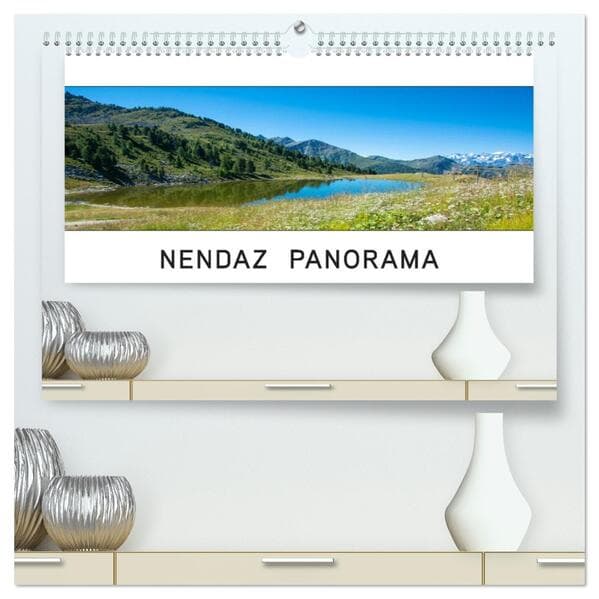 Nendaz Panorama (hochwertiger Premium Wandkalender 2026 DIN A2 quer), Kunstdruck in Hochglanz