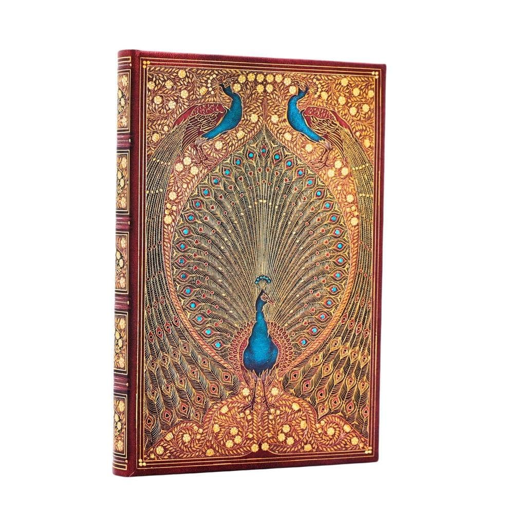 Hafiz's Peacocks (Sangorski & Sutcliffe) Mini Lined Hardcover Journal (Elastic Band Closure)
