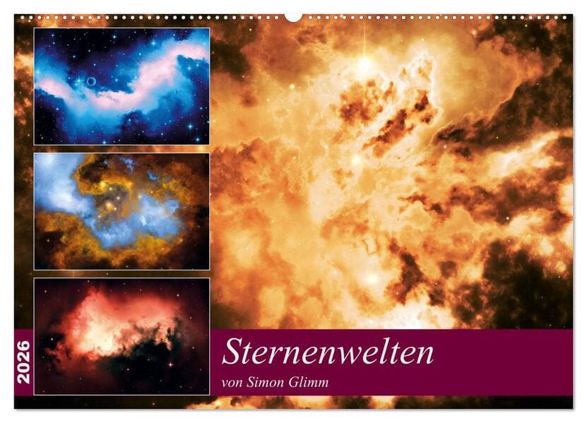 Sternenwelten (Wandkalender 2026 DIN A2 quer), CALVENDO Monatskalender