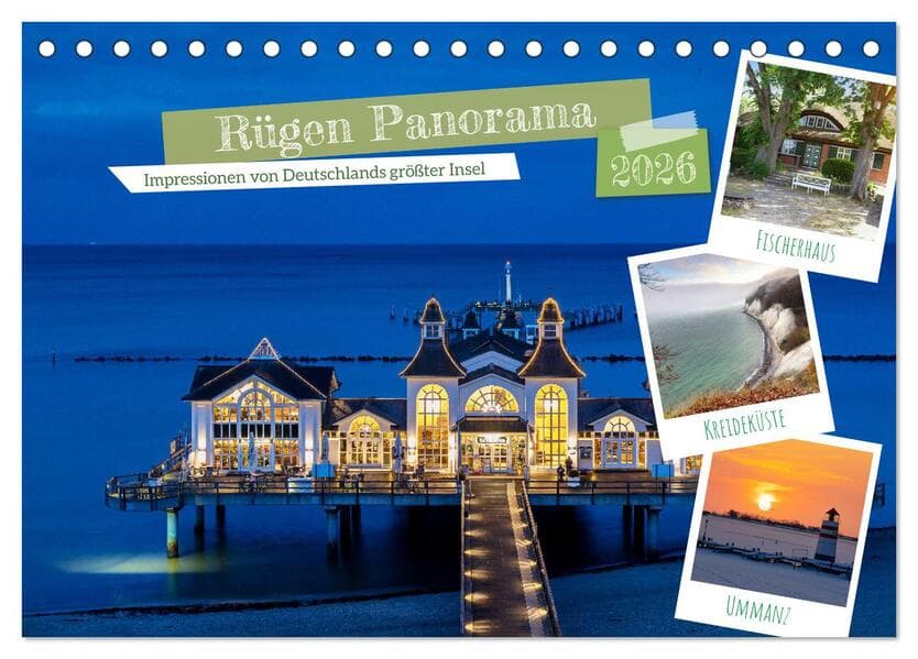 Rügen Panorama (Tischkalender 2026 DIN A5 quer), CALVENDO Monatskalender